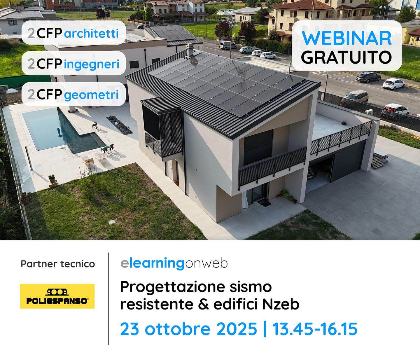 WEBINAR GRATUITO - la Progettazione sismo-resistente e l'evoluzione verso gli edifici NZEB (Nearly Zero Energy Building)