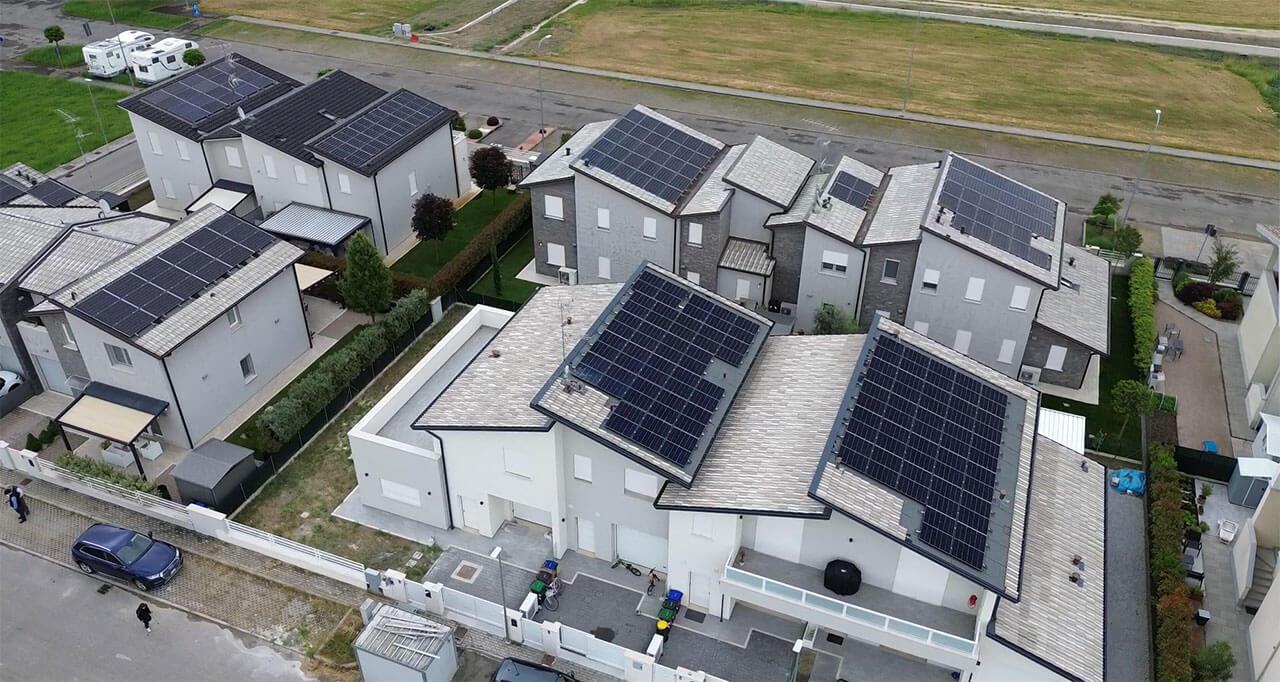 Realizzazione villette vista dall'alto